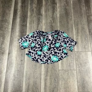 Justice‎ Navy Floral Blouse